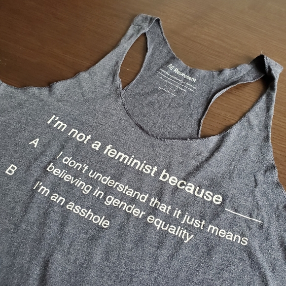 Tops - 3 for $15 💛 Feminist racerback tank top